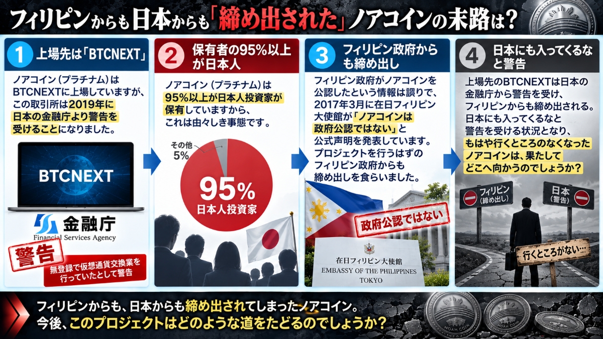 「BTCNEXT」は2019年に日本の金融庁より警告