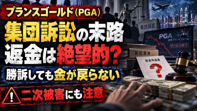 プランスゴールド(PGA)の返金状況は?集団訴訟と二次被害の闇