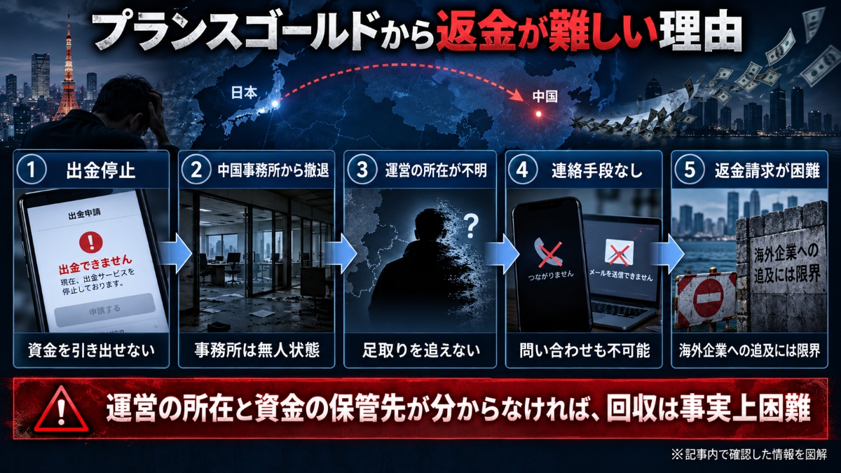 プランスゴールドの返金が難しい理由