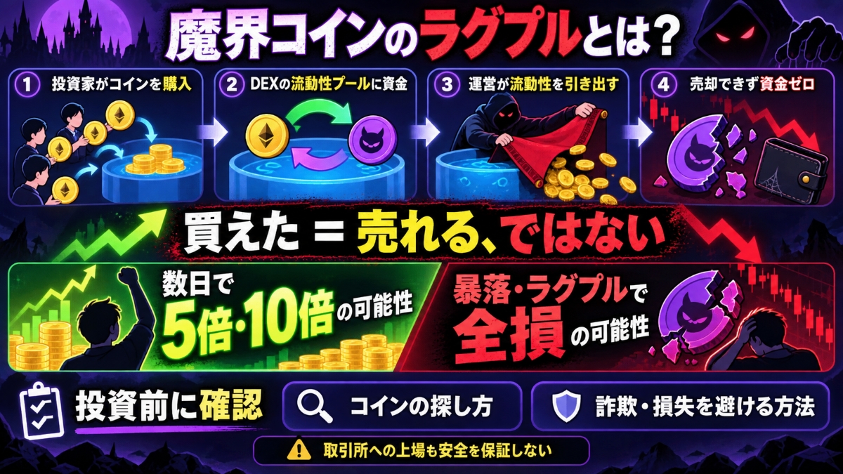 魔界コインのラグプルのリスク