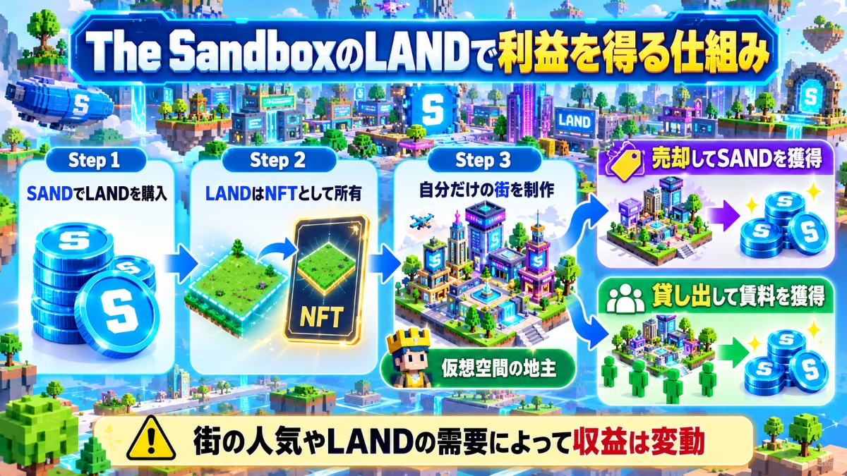 SANDトークンの仕組み｜自分の街を作成