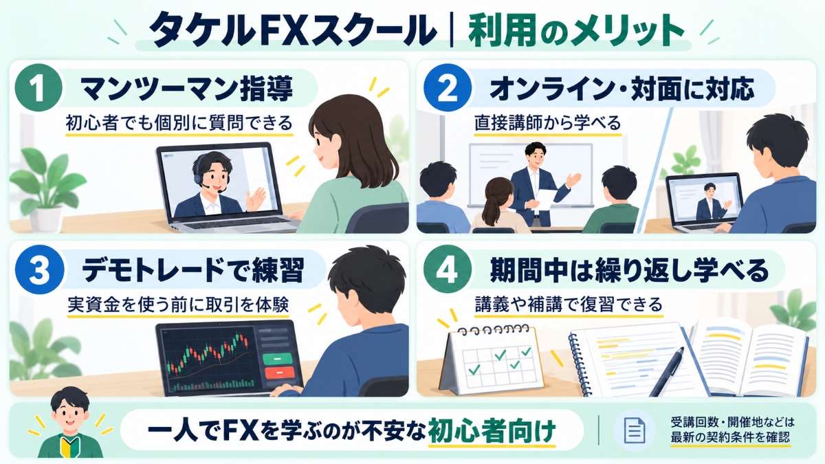 タケルFXスクールのメリット