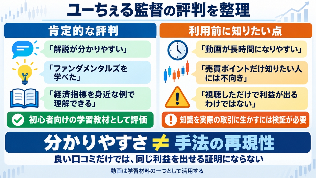 ユーちぇる監督の評判