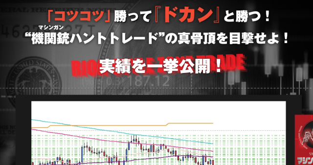 リオン式マシンガンハントFXの広告ページ