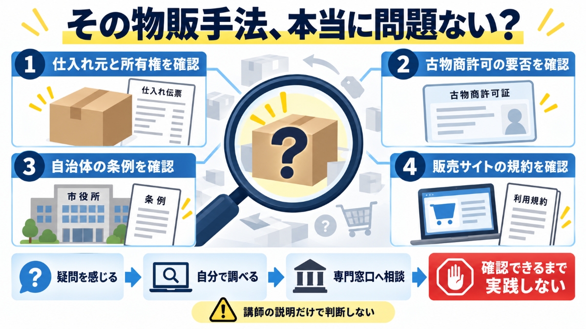 物販ONEの手法に違法性はあるか